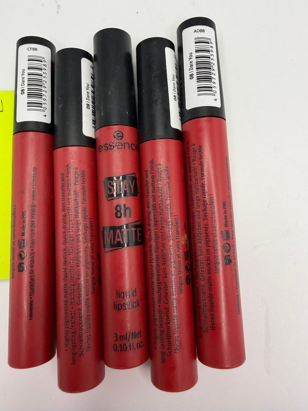 Essence Stay 8H Matte Liquid Lipstick 08 I Dare You Lot of 5 3ml